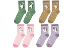 OILPUS Kids Merino Wool Hiking Socks for Toddlers Boys Girls, 4 Pairs Warm Thick Thermal Crew Boot Heavy Cozy Gift Socks