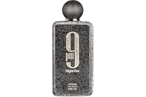 Afnan 9 PM Night Out Unisex Extrait de Parfum, 3.4 Fl. Oz