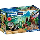 Playmobil | Dinos | Dinosaur Hideout | Dinosaur Explorer with Quad Bike, Baby T-Rex and Baby Brachiosaurus | for Children Aged 4 and up | 72069