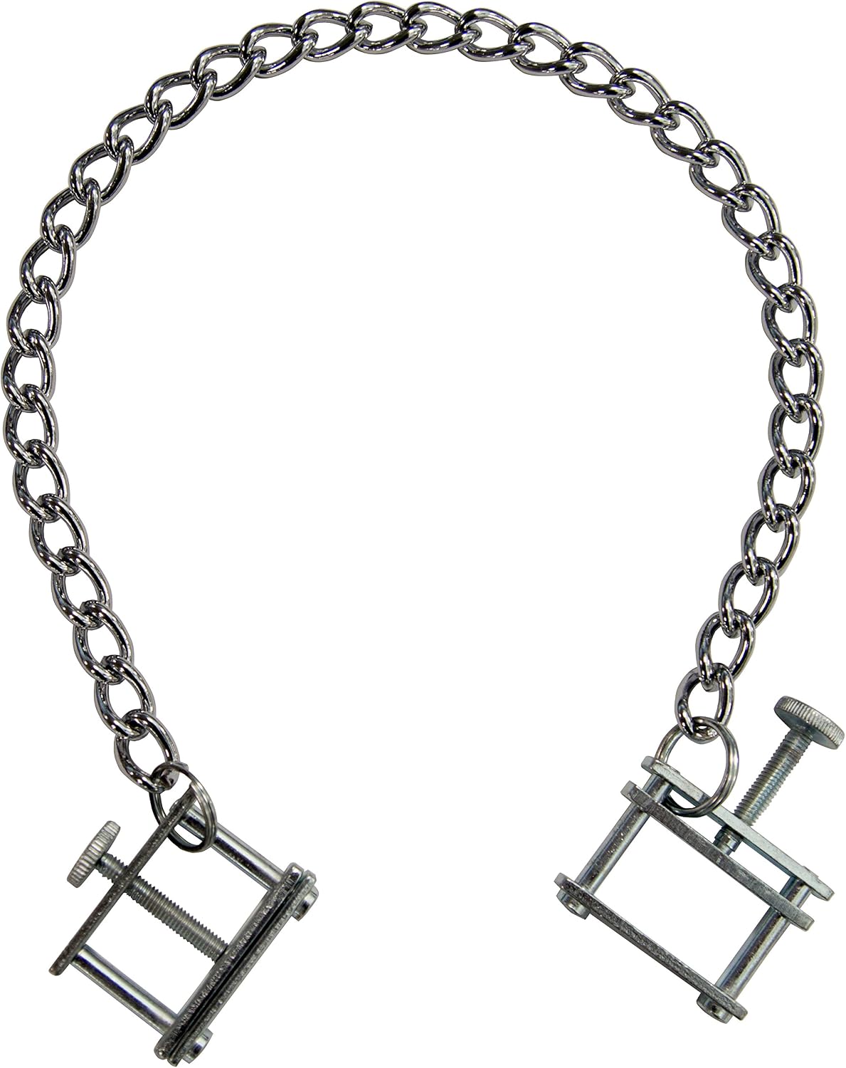 Rimba Nipple Clamps with Chain Silver One Size
