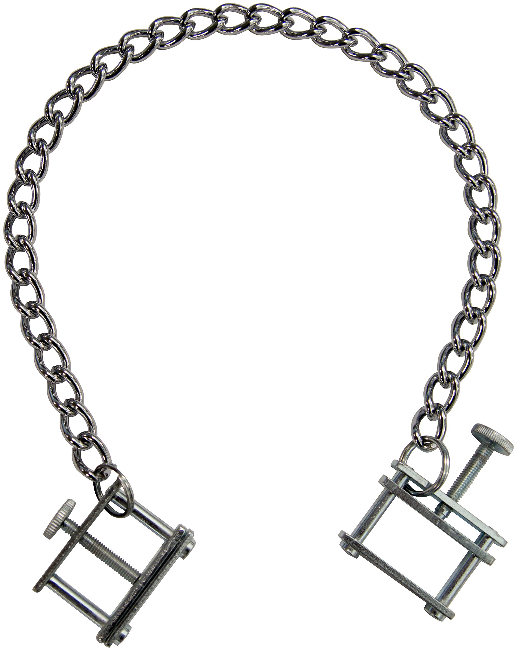 Rimba Nipple Clamps with Chain Silver One Size