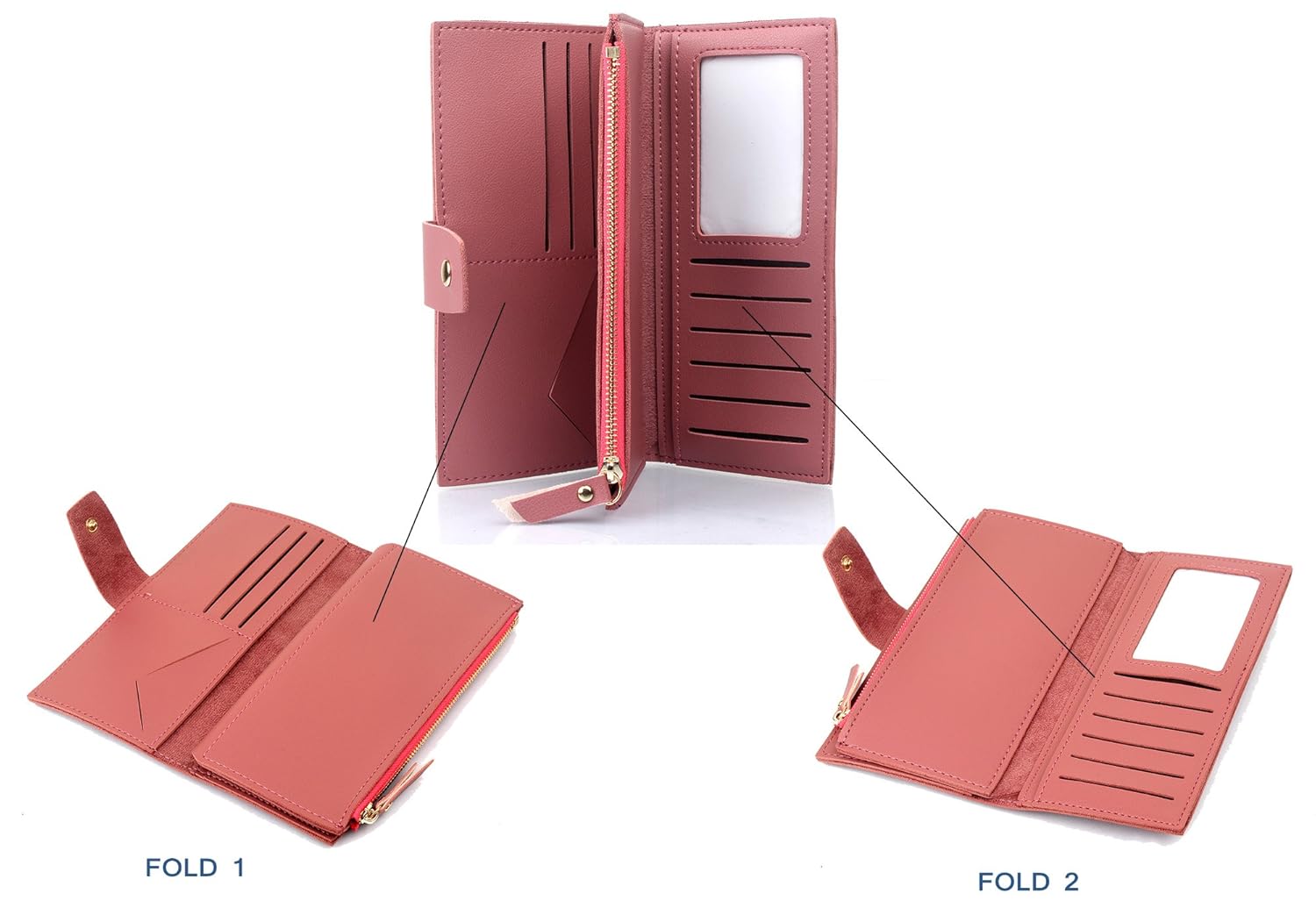 mammon women's premium clutch wallet (18x10x2 cm)