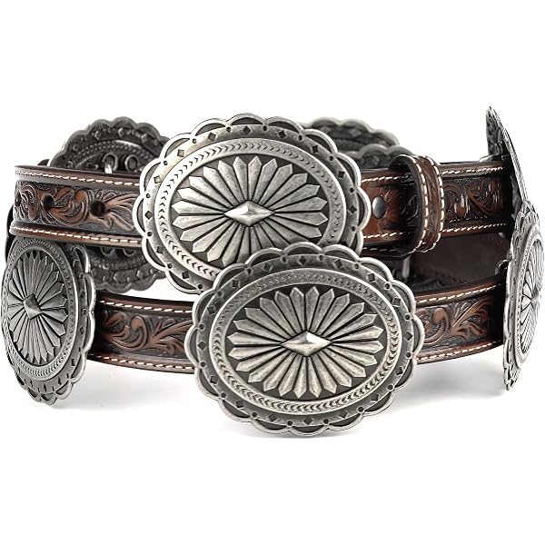 M&F Western Nocona Oval Concho Belt Brown LG at Amazon  display picture 1