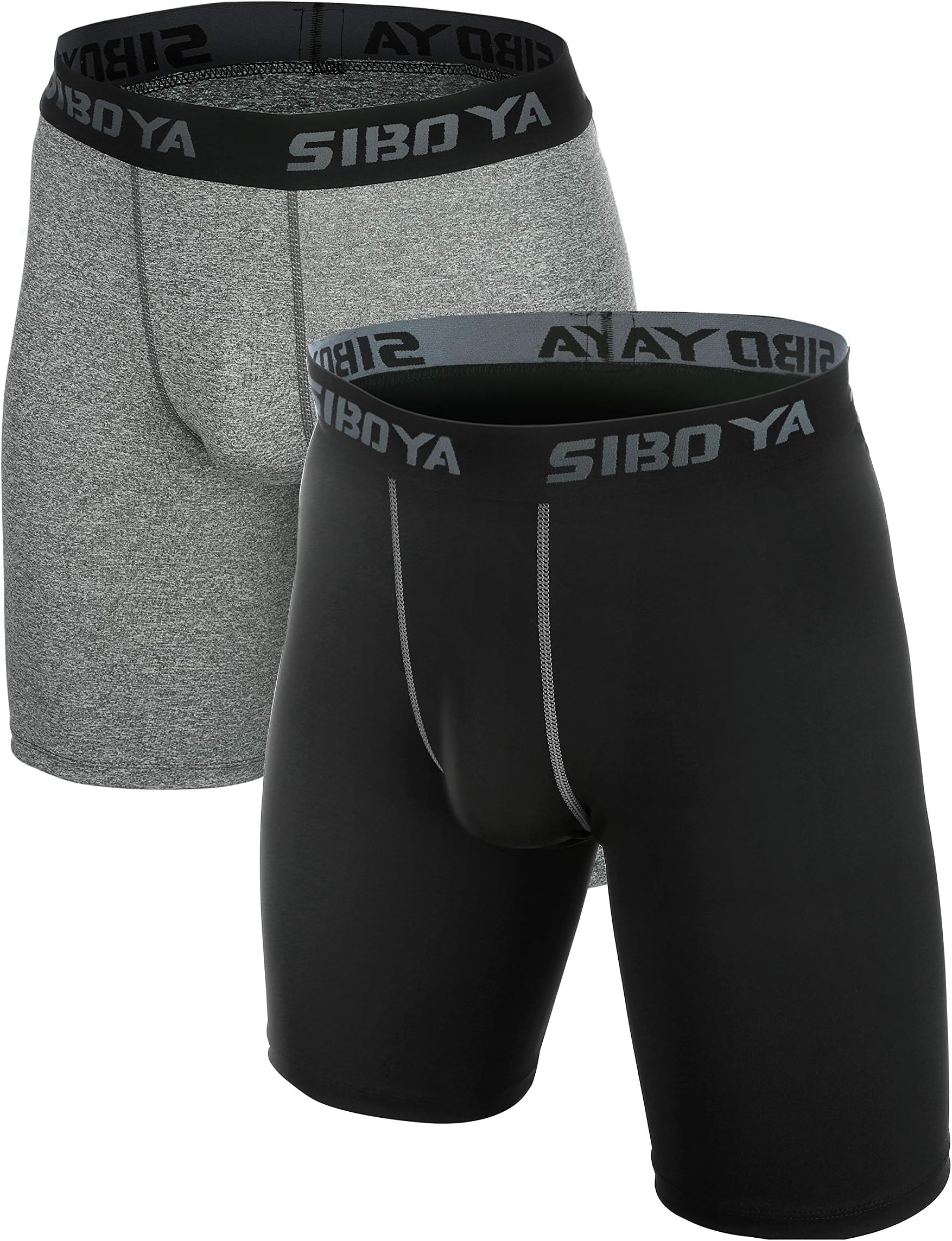 Men's 2 Pack Quick-Dry Workout Training Athletic Compression Shorts