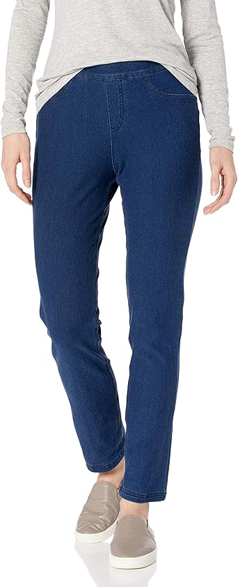 knit denim pull on jeans