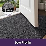 DEXI Dirt Trapper Door Mat Indoor 90x150 cm Black Grey Non-Slip Washable view 9