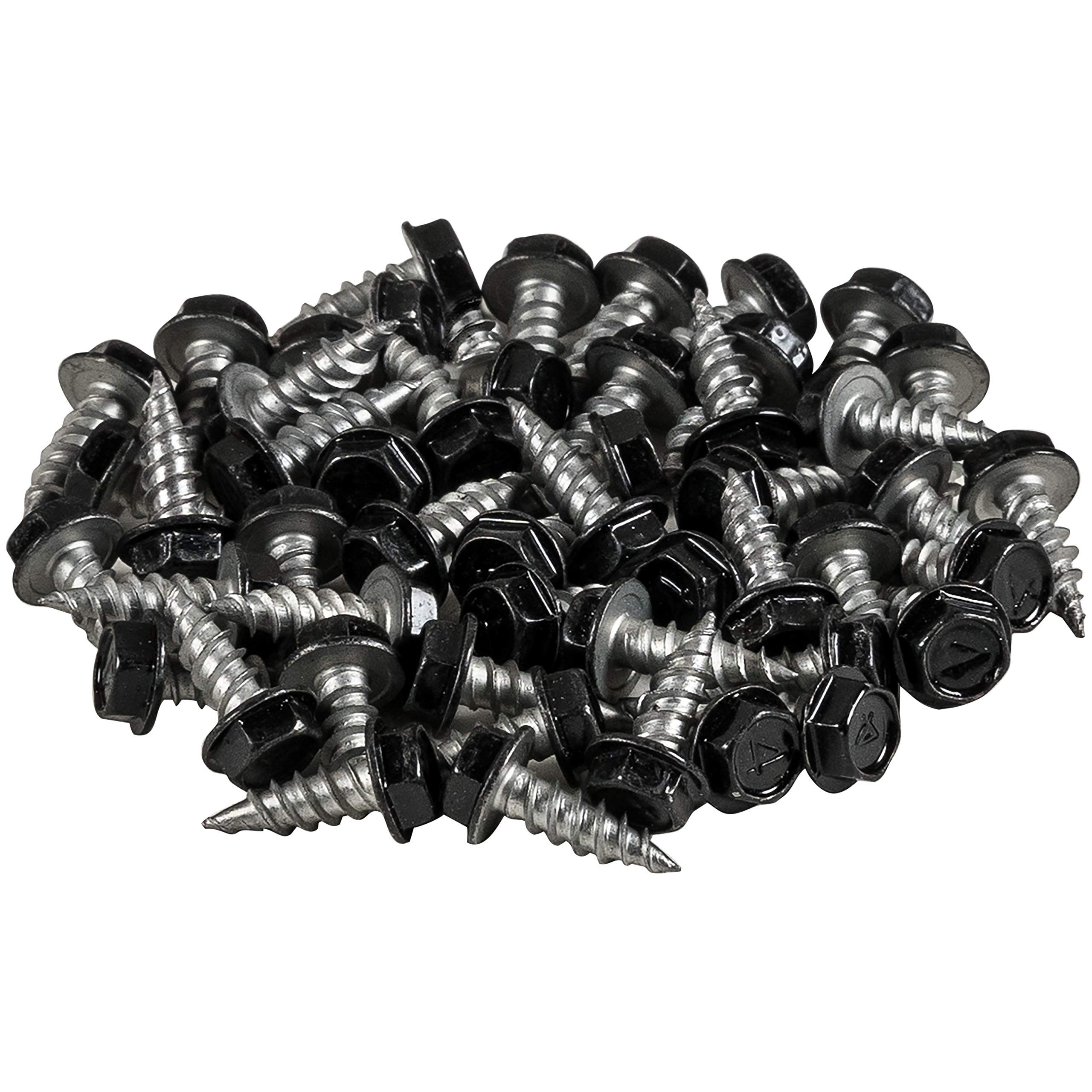 LeafTek Screws in Black | Package of 50-1/2" Black Self Tapping Screws