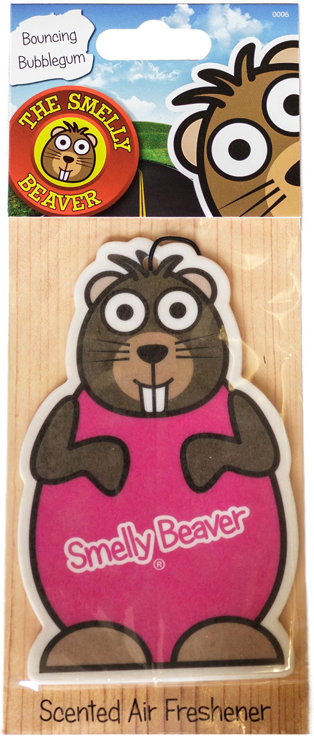 Smelly Beaver Bouncing Bubblegum Car Air Freshener