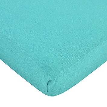 turquoise crib sheet