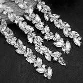 Yhsheen 1 Yard Bling Rhinestone Trim Chain - Clear Crystal On Silver Base, 0.6" Wide, For DIY Clothing & Decor 9 thumbnail image