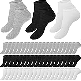 Dimeho 100 Pairs Ankle Socks for Men Women Breathable Mens Socks Athletic Cushioned Running Low Cut Sock Moisture Wicking Cotton Short Sports Sock