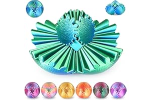 OLEE ODEE Gear Ball Fidget Toys Steampunk Gear Sphere Stress Relief for Kids Adults 3D Printed Unique Funny Birthday Gift for Christmas White Elephant Stocking Stuffer Easter (Christmas Green, Dia. 2.5" )