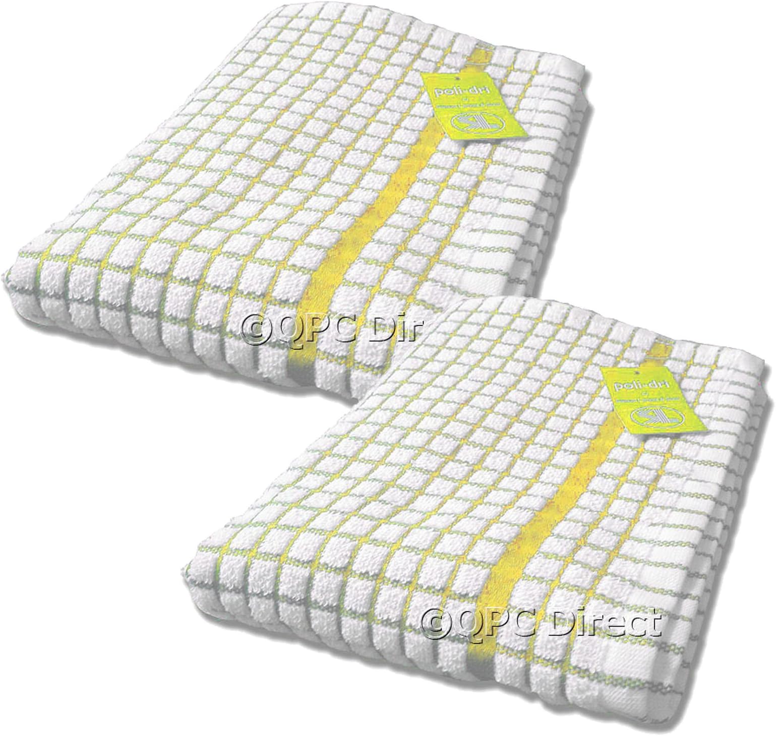 Lamont Premium Poli Dri Large Kitchen Tea Towels, TWINPACK (Yellow)