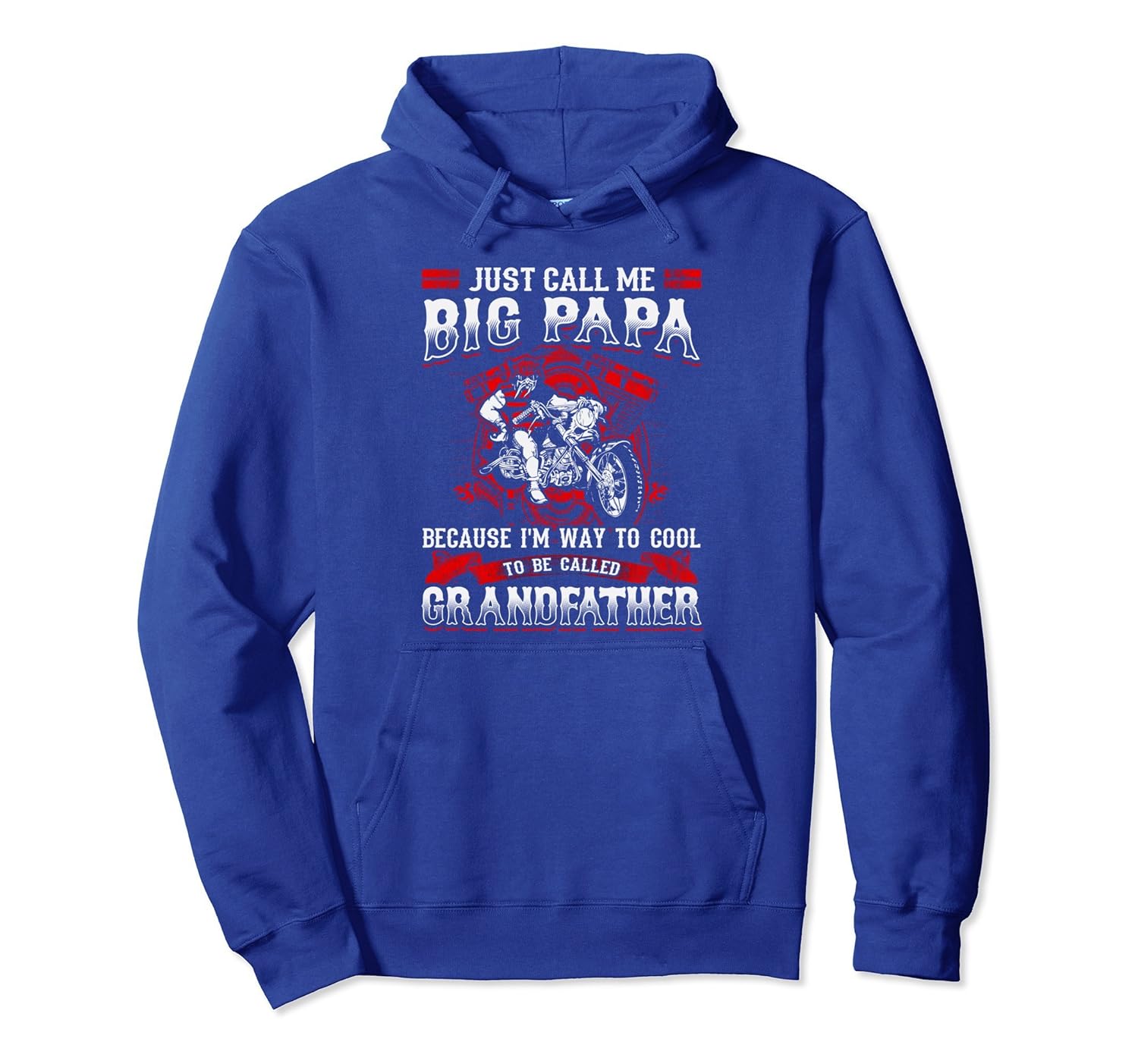 Grandpa Motorcycle Hoodie Biker Call Me Big Papa Beard Cool-anz