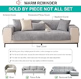 SHANNA Soft Chenille Sofa Cover 1/2/3/4 Seater Grey 70x150cm view 2