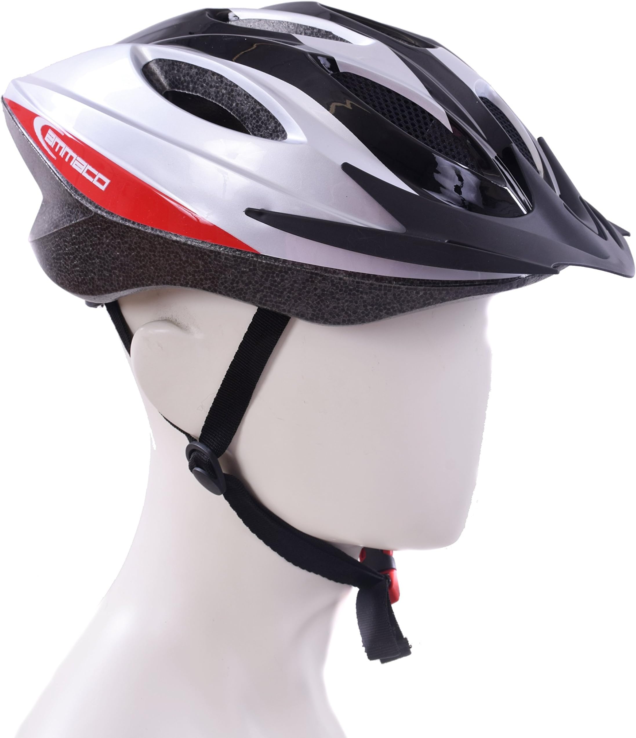 Ammaco 14 VENT ADULTS MENS WOMENS BIKE HELMET GREY/BLACK PROTECTIVE CRASH HELMET