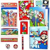 Super Mario School Supplies for Kids Bundle w Folders, Pencils, More | 11Pc Super Mario Back to School Essentials, Elementary Classroom Must Haves for Stationery, Organization Plus Stickers, More