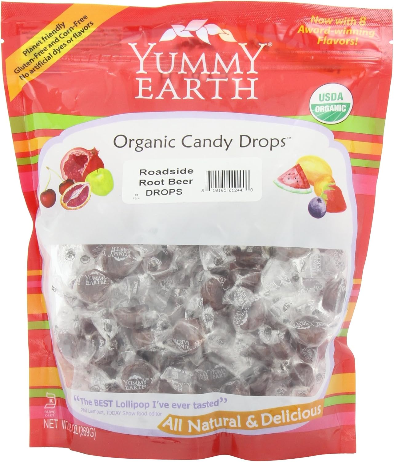 Yummy Earth Organic roadside root beer drops - 13oz (810165012448)
