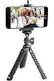 LOHA iPhone Tripod, Flexible Legs, Universal Grip Mount Compares to Joby Gorillapod, Best Mini Cell Phone Tripod Stand