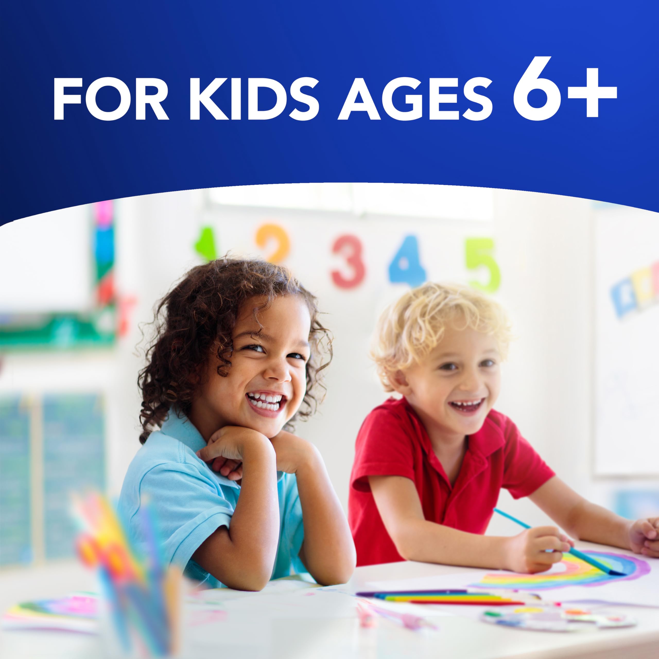 Vicks DayQuil and NyQuil Kids Grape Cold & Cough + Fever Multi-Symptom Relief Liquid Co-Pack, Specially Formulated for Kids Ages 6+, 2x8 OZ