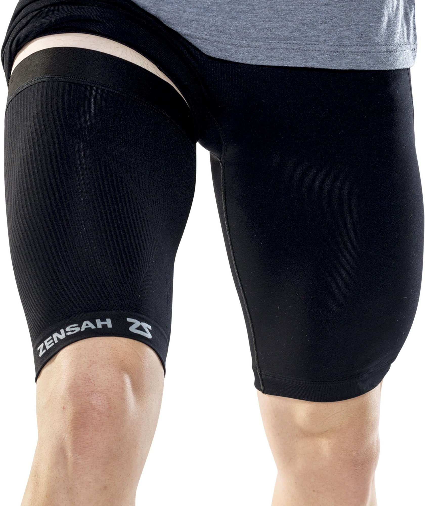 Zensah Thigh Compression Sleeve – Hamstring Support, Quad Compression Sleeve for Men and Women - Thigh Sleeve Wrap, Great for Running, Sports, Groin Pulls