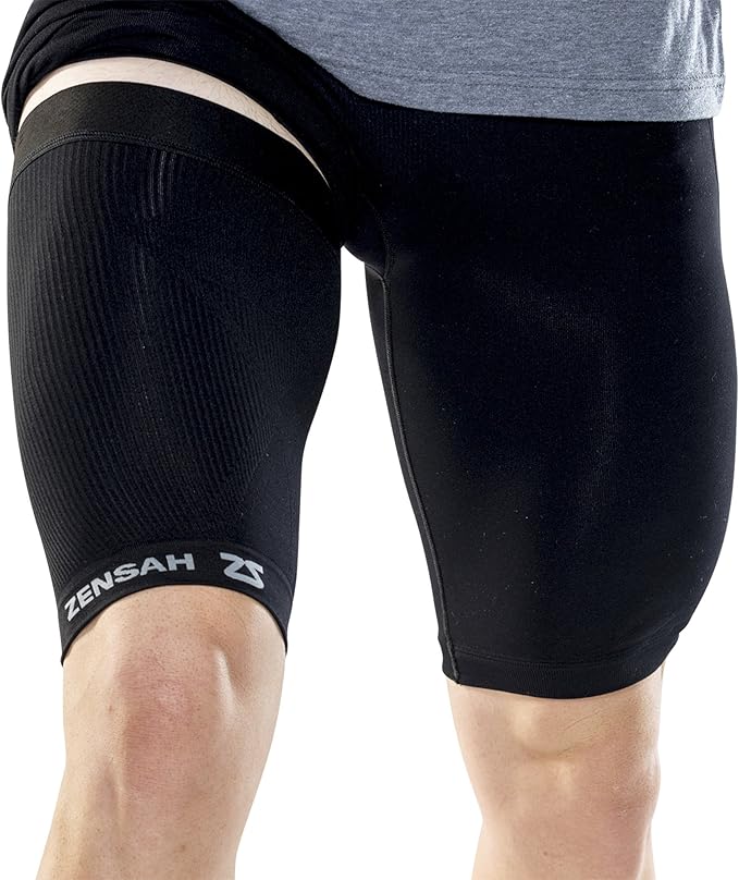 Zensah Thigh Compression Sleeve Hamstring Support, Quad Compression