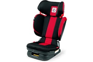 Peg Perego Viaggio Flex 120 - Booster Car Seat - for Children from 40 to 120 lbs - Made in Italy - Monza (Black & Red)