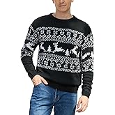 MyFav Men's Ugly Christmas Sweater Holiday Party Knitted Pullover Xmas Sweater