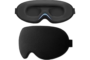 Gritin 100% Blackout Sleep Eye Mask for Side Sleeper Men Women, Zero Eye Pressure 3D Contoured Cup and Eyelash Friendly Sleep