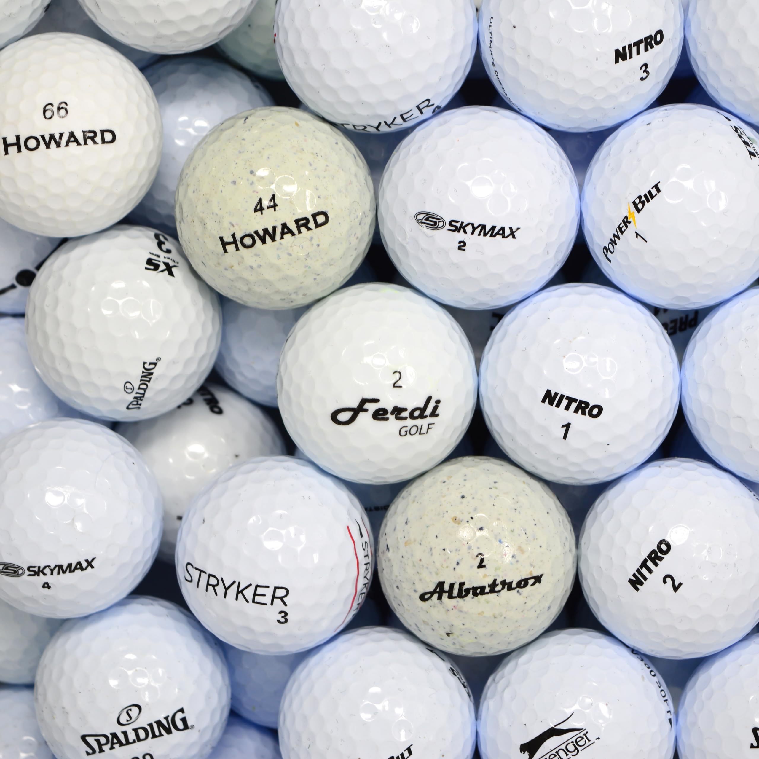 Second Chance 24 Mixed Golf Balls with Carry Bag, White Golf Balls Only