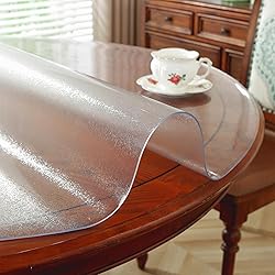 OstepDecor Frosted Round Table Cover Protector, 58