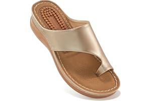 Aomigoct Sandals for Women Wedge Shoes: Comfortable Orthopedic Sandals Womens Dressy Summer Flip Flops Casual Walking Wedges