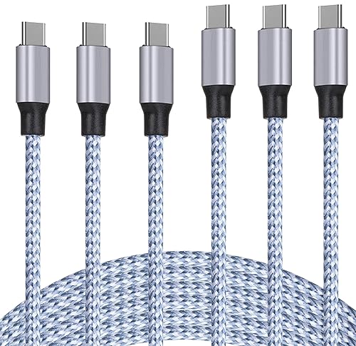 USB C Charger Cable Cord 3pack 6ft Best New Nylon Braided USB c to
