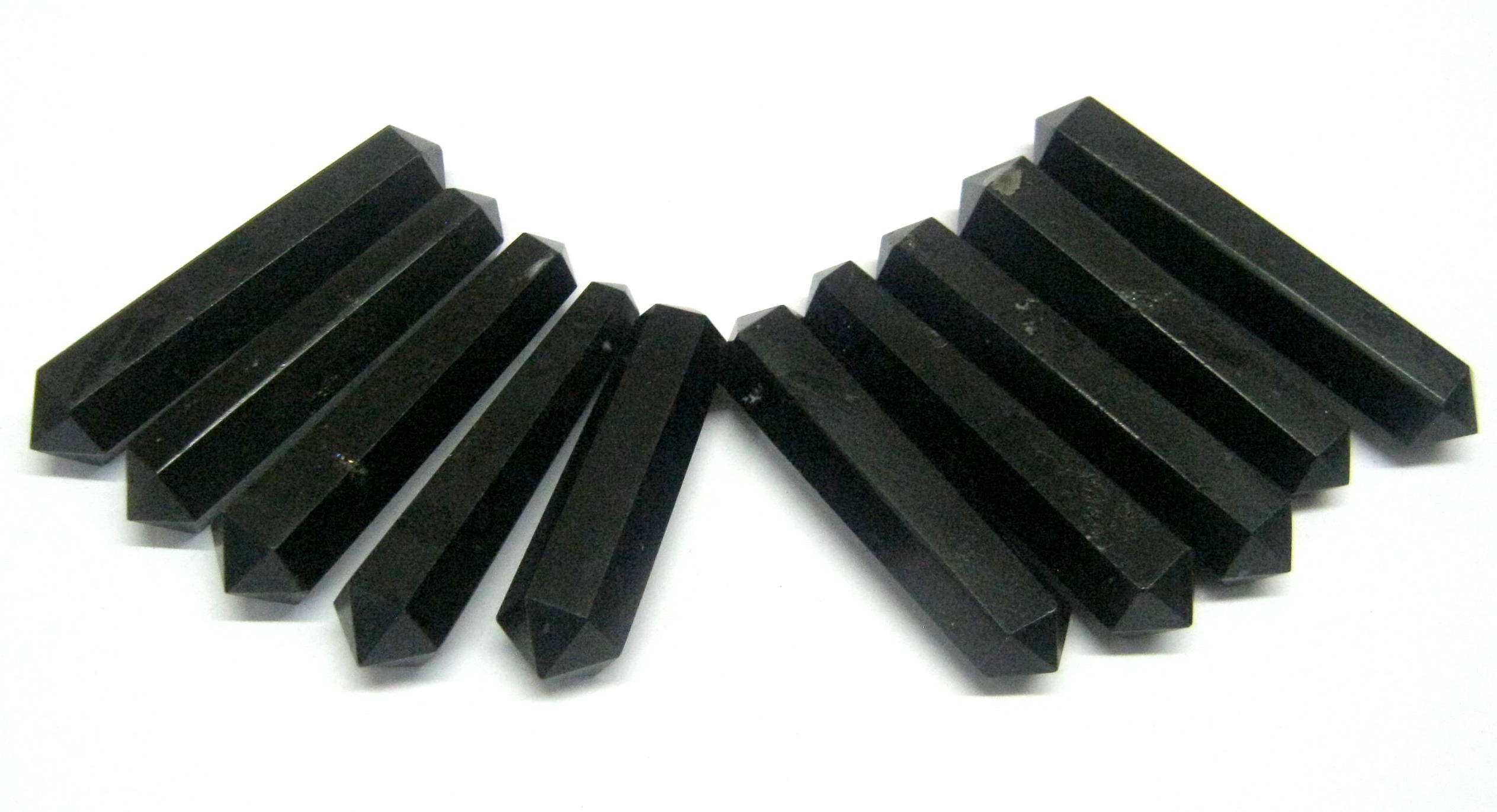 crystalmiracle Ten Black Tourmaline Double Terminated Points Wellness Fashion Jewelry Gift Crystal Healing Positive Energy