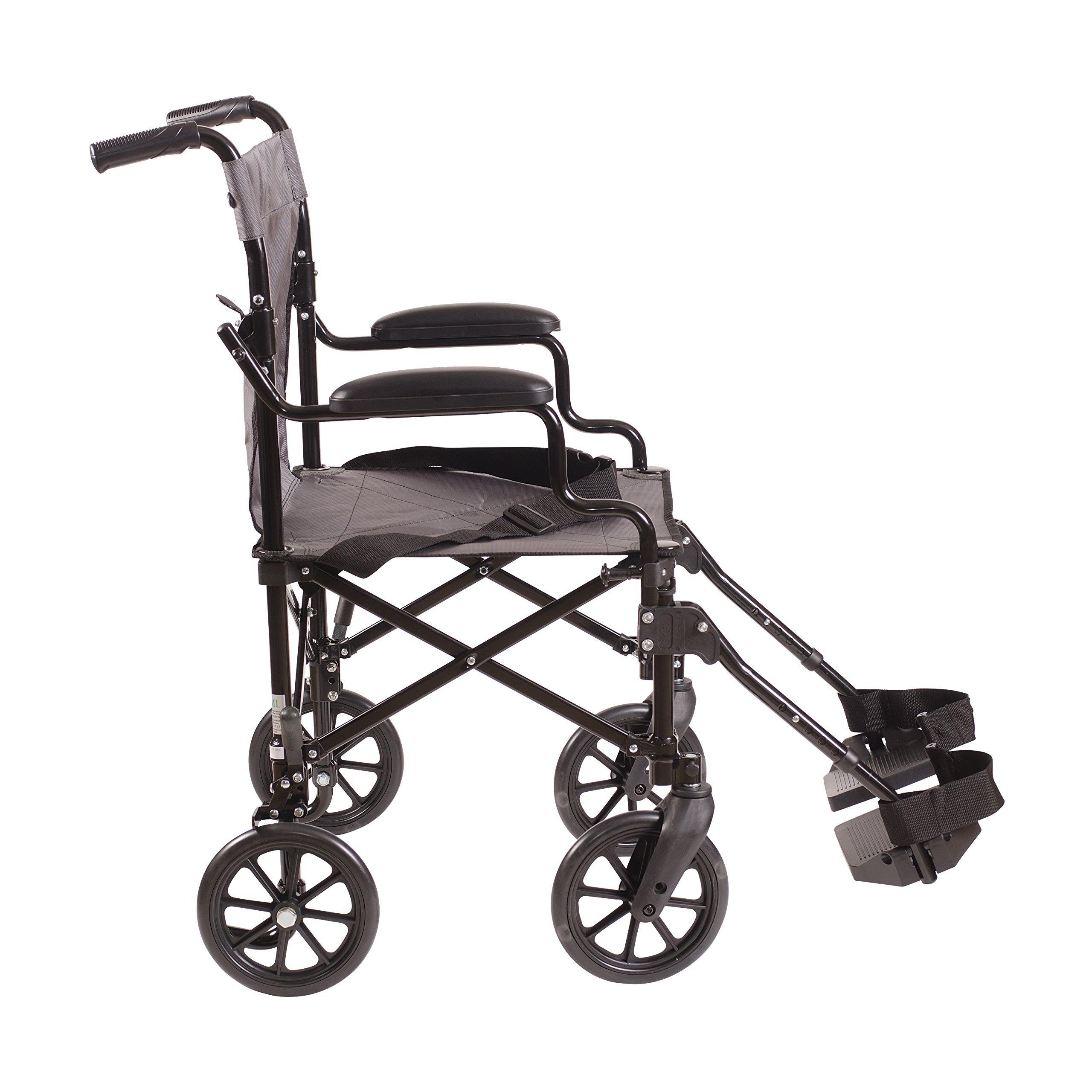 DMI Lightweight Folding Transport Chair Travel Wheelchair with Carrying