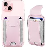 Miroddi for MagSafe Wallet with Privacy Flap, Strongest Magnetic Card Holder for iPhone 17, iPhone 16/15/14/13/12 Series, Detachable Leather Magnetic Phone Wallet, RFID Blocking, Fit 7 Cards, Pink