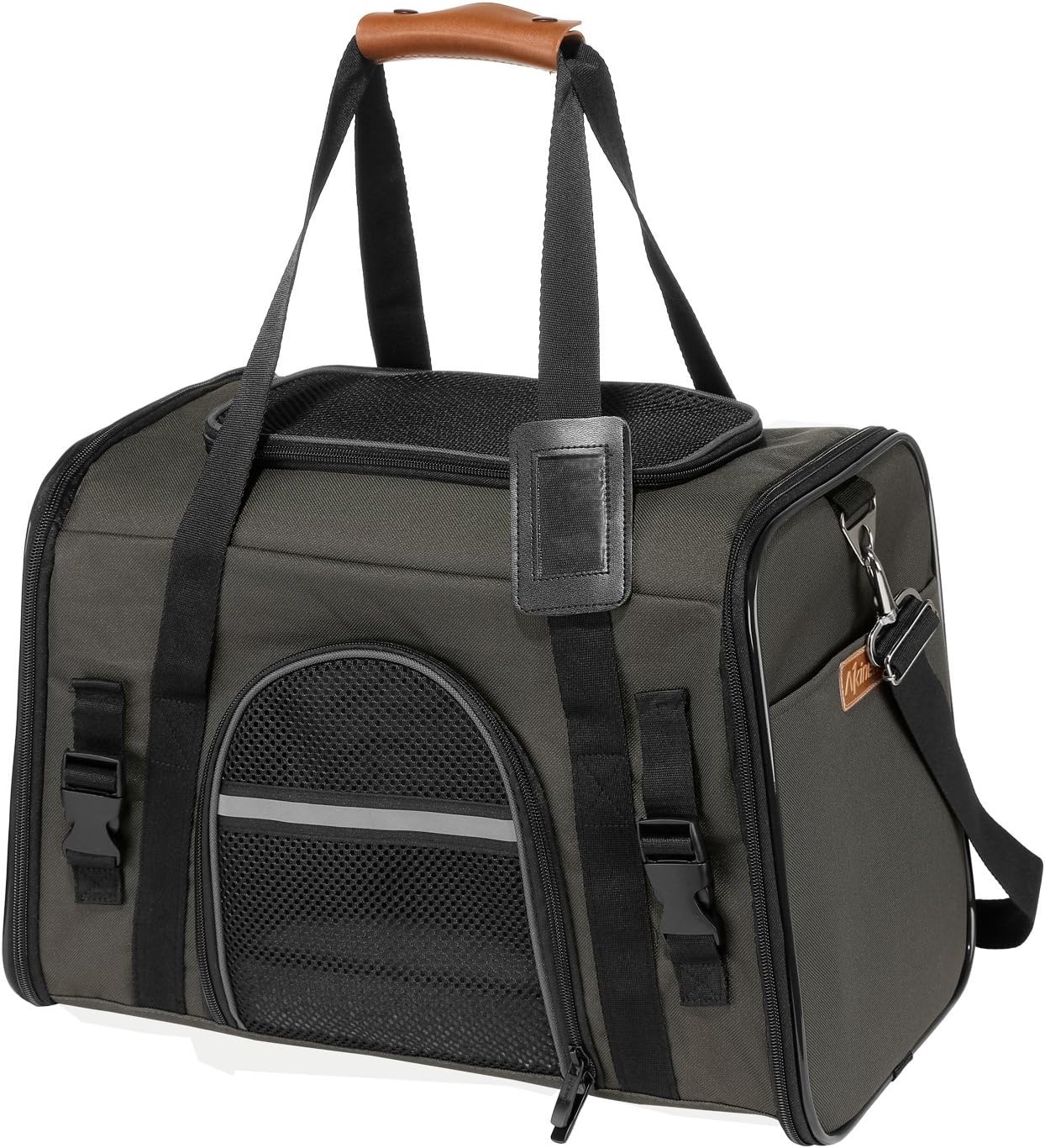 Akinerri Foldable Soft Airline Approved Pet Travel Carrier for Medium Puppy and Cats