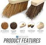 TDBS The Dustpan and Brush Store Twin Pack Soft & Stiff Hand Brushes Natural view 2
