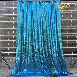 LQIAO Tela de lentejuelas brillantes de 125x245 cm con fondo de