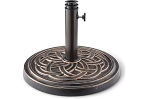 �鶹�� Basics Adjustable Patio Umbrella Stand, 1-Pack, Black