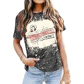 Womens Vintage Graphic T-Shirt Funny Saying Tees Casual Short Sleeve Top