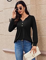 Zeagoo Plus Size Tops for Women Long Sleeve Dressy