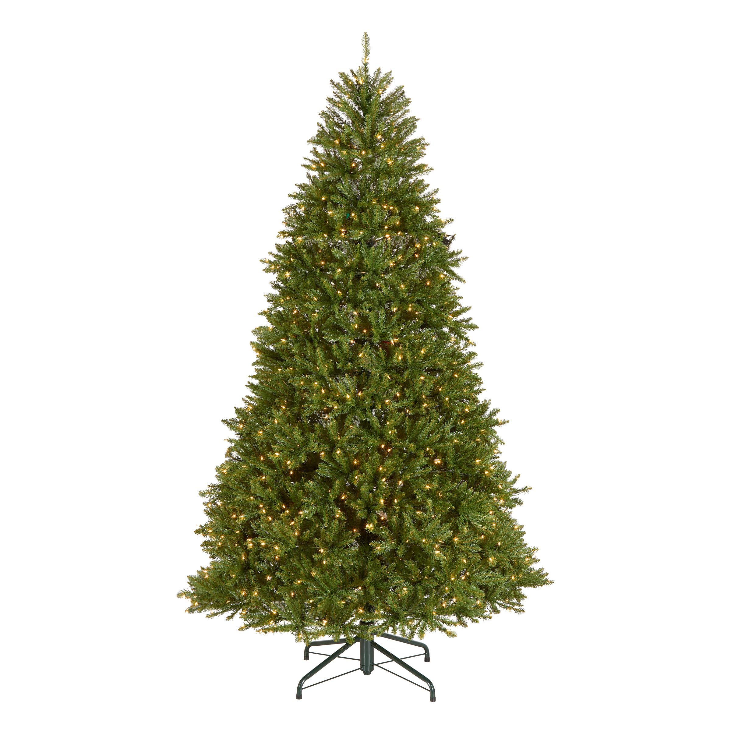 Photo 1 of **SOME LIGHT DONT WORK**National Tree Company Pre-Lit Artificial Full Christmas Tree, Green, Dunhill Fir, White Lights, Includes Stand, 9 Feet