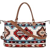 Weekender Bag Duffle Bag For Women Large Travel Tote Bag Overnight Weekend Bags With Shoulder Strap Cow Leopard Atzec…
