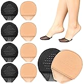 KALIONE Toe Topper Socks for Women, 10 Pairs Reusable Half Socks with Padding Cushion and Non-Slip No Show Grip, Shoe Toe Protector for High Heels, size 6-9