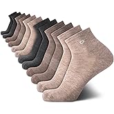 Calvin Klein Mens Quarter Socks - 12 Pack Soft Cushioned Athletic Performance Quarter Cut Ankle Socks for Men