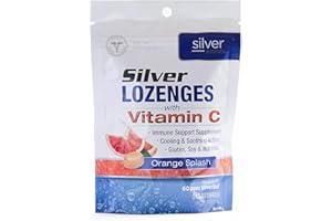 AMERICAN BIOTECH LABS Silver Biotics Colloidal Silver Lozenges | 60 ppm SilverSol Ag₄O₄ Technology | Immune Support + Throat Soothing | Orange Vitamin C | 21 Count