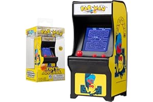 Tiny Arcade Pac-Man 3.5" Mini Retro Game - Functional Arcade Cabinet w/ Real Gameplay & Sounds - Classic Game Fits in the Palm of Your Hand (Ages 8+)