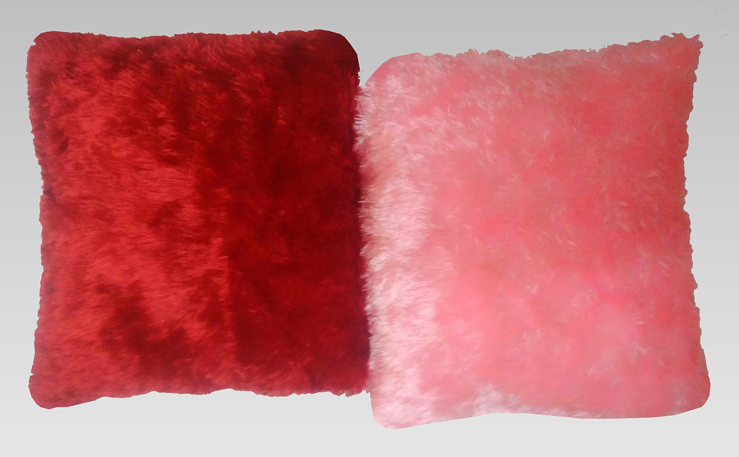 ARICCA Fancy Cushions - Square Shape - Soft (Set of 2 Pcs) (Red & Pink)