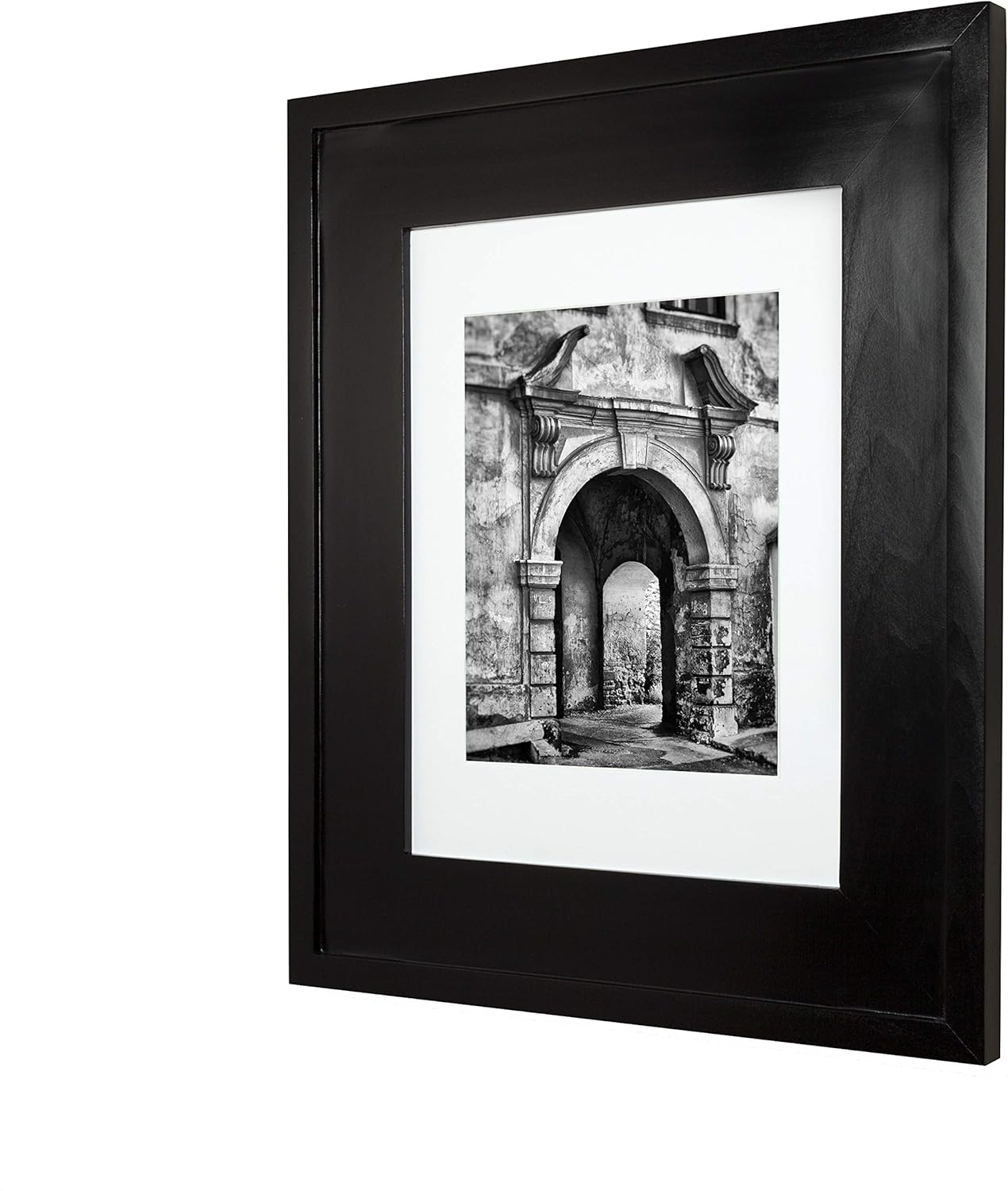 Amazon Com Fox Hollow Furnishings 13x16 Regular Concealed Cabinet Medicine Cabinet With Picture Frame Door Black Home Kitchen